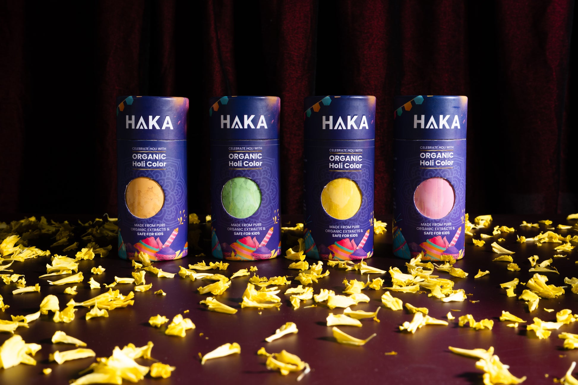 Organic Holi Colors – Pack of 4
