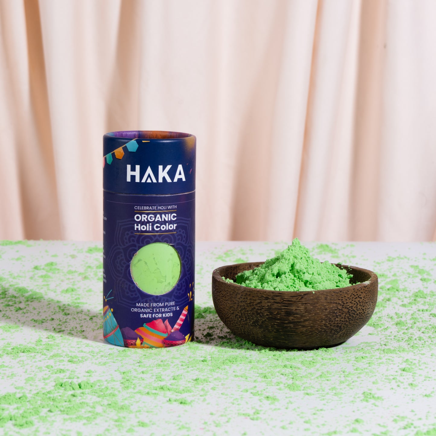 Skin-Safe Green Holi Colors